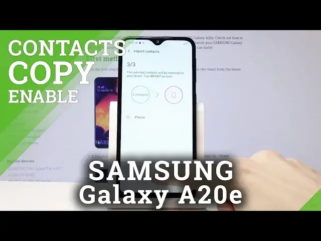 Video thumbnail for How to Transfer Contacts in SAMSUNG Galaxy A20e - Export / Import Contacts