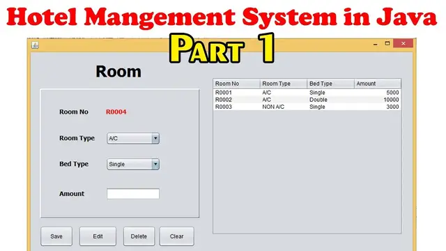 Video thumbnail for Hotel Management System Step by Step in Java Part 1