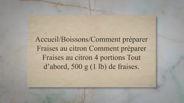 'Video thumbnail for Comment préparer Fraises au citron - Cuisine & pâtisserie moderne'