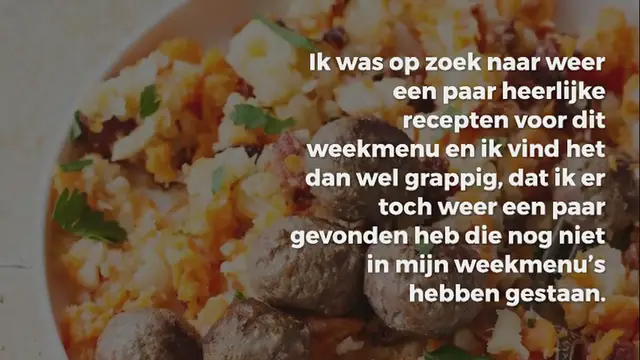 Video thumbnail for Weekmenu week 11-2024