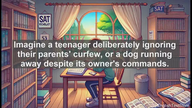 Video thumbnail for 5000 Must Know SAT Vocabulary - SAT Vocabulary: Understanding 'Disobedient'