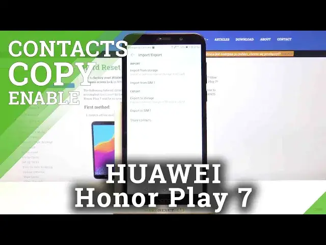 'Video thumbnail for How to Move Phone Contacts in HUAWEI Honor Play 7 – Copy Contacts'