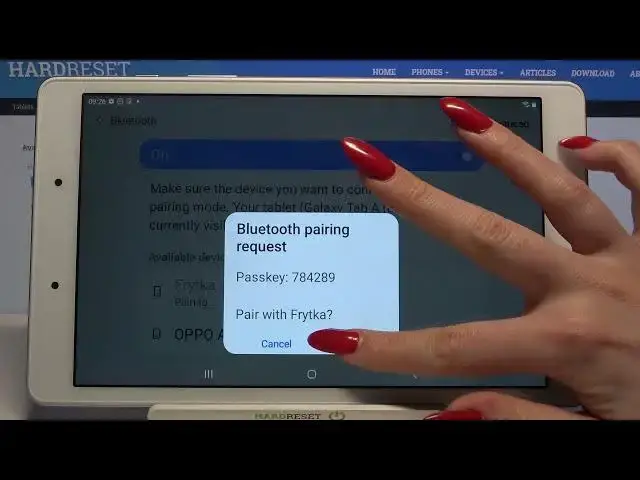 'Video thumbnail for How to Connect Bluetooth Device to SAMSUNG Galaxy Tab A 8.0 - Bluetooth Connection'