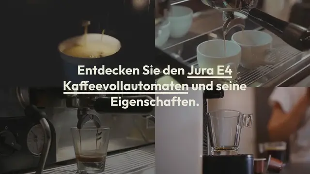 Video thumbnail for Jura E4 Kaffeevollautomat im Test 2024: Feiner Kaffee für Puristen ohne Innovationscharakter!