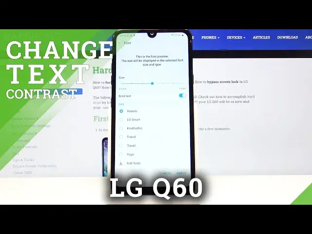 Video thumbnail for How to Customize Contrast Text in LG Q60 - Bold Text