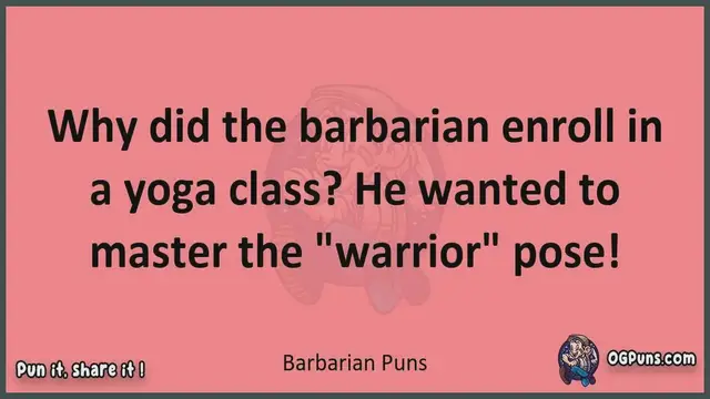 Video thumbnail for Barbarian - Jokes, Puns, Wordplays, and Laughter