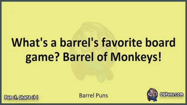 Video thumbnail for Barrel - Jokes, Puns, Wordplays, and Laughter