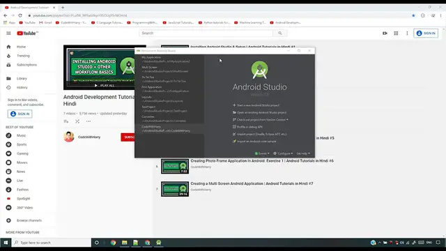 Video thumbnail for Creating a Navigation Drawer App with Hamburger Icon In Android _ Android Tutorials in Hindi #8