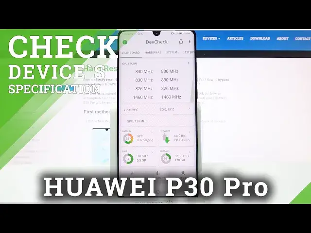 'Video thumbnail for Find Phone Specifications - HUAWEI P30 Pro and DevCheck Hardware & System Info'