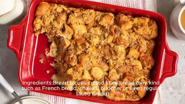Video thumbnail for Bread pudding recipe