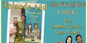 'Video thumbnail for Video: Survival Jobs Celebrates 100th Episode with Michael Urie & Robin de Jesús'