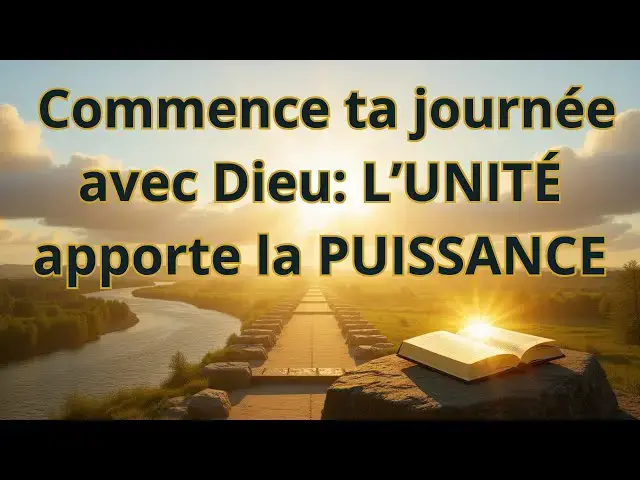 'Video thumbnail for 🔥 PRIÈRE DU MATIN POUR REMETTRE SA JOURNÉE À DIEU | L’UNITÉ APPORTE LA PUISSANCE (Josué 4)'