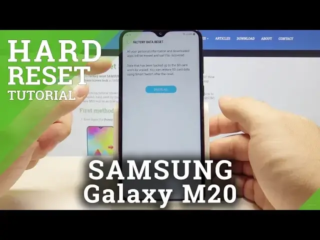 'Video thumbnail for HARD RESET SAMSUNG Galaxy M20 - Erase All Content & Settings'