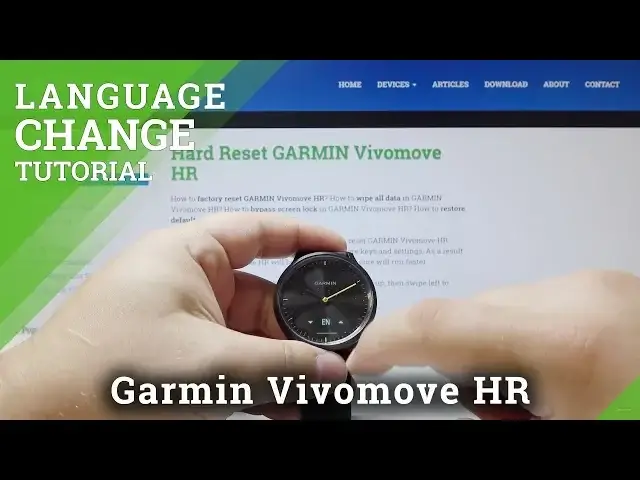 Video thumbnail for How to Change Language in GARMIN Vivomove HR - Update Language Settings