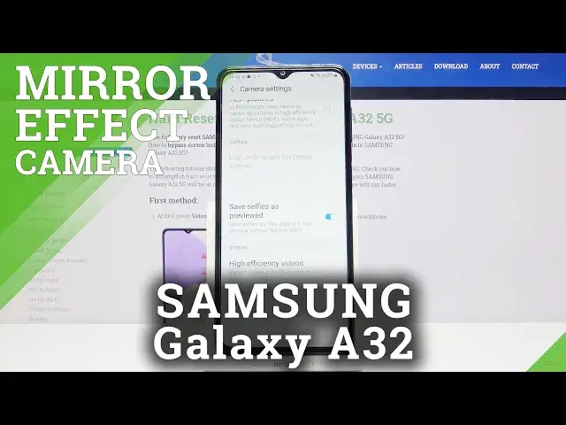 'Video thumbnail for Samsung Galaxy A32 - How to Turn On / Off Camera Mirror Effect'