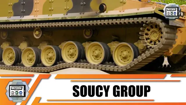 'Video thumbnail for Soucy Defense develops latest generation of composite rubber tracks for military combat vehicles'