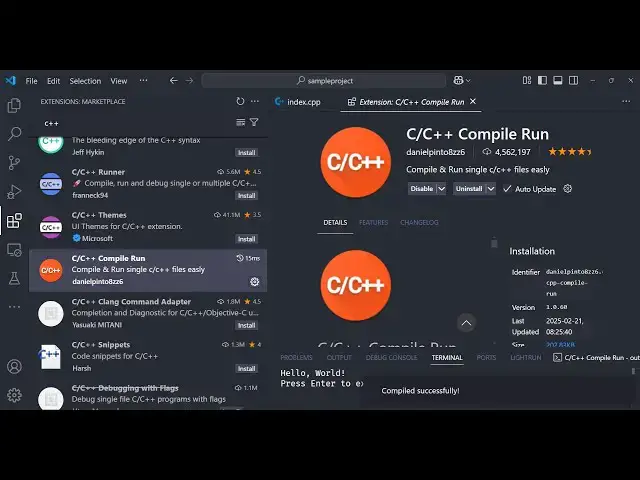 Video thumbnail for This VSCode Extension Compiles & Run C++ and C Program to EXE File Full Setup For Beginners