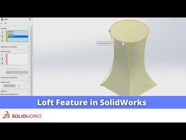 'Video thumbnail for Loft Feature in SolidWorks | SolidWorks Tutorial | SolidWorks Modeling | SolidWorks Feature |'