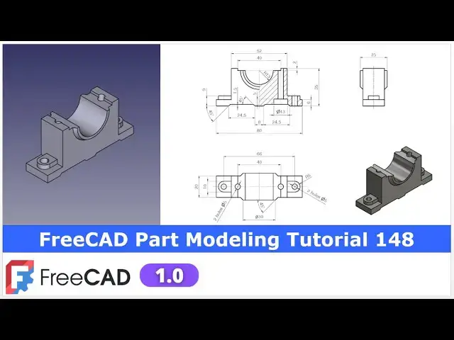 'Video thumbnail for FreeCAD Part Modeling Tutorial 148 | FreeCAD Tutorial | 3D Modeling | Learn FreeCAD | Mechnexus |'