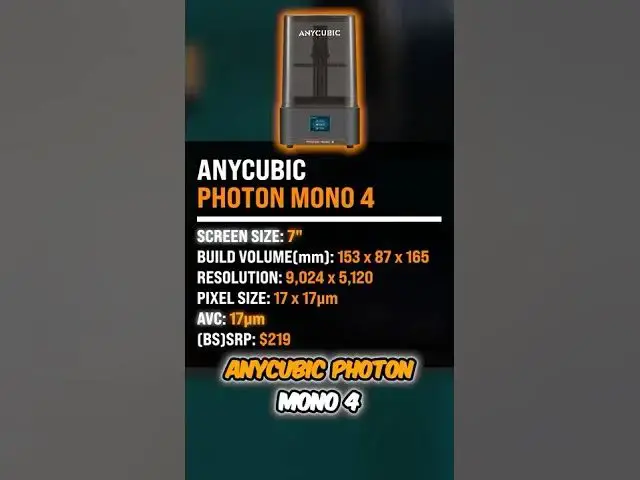Video thumbnail for Anycubic Mono 4 One-Minute-Review
