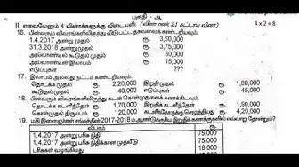 Video thumbnail for 12th Accountancy First Mid Term Question Paper 2019-20 | Kanchipuram District | Tamil Medium