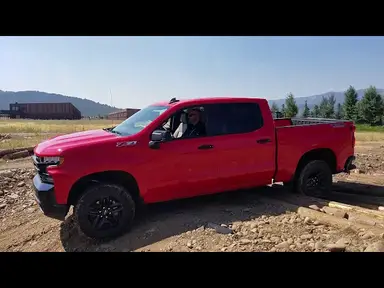 'Video thumbnail for 2019 Silverado Trail Boss goes off road!'