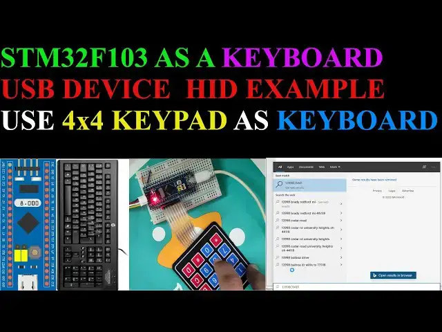 Video thumbnail for Use STM32 as a KEYBOARD || F103C8 || USB Device HID