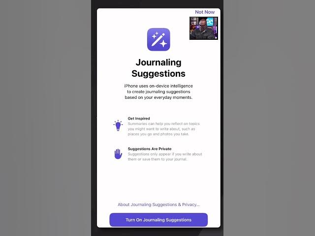 Video thumbnail for QUICK Apple Journal app screen walkthrough
