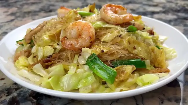 'Video thumbnail for Rice Vermicelli Recipe ¦ Rice Noodles Stir Fry With Chicken, Shrimp, Egg & Cabbage (720p 60fps)'