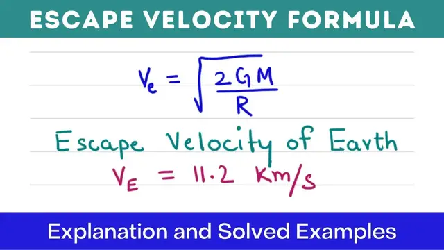 Video thumbnail for Escape Velocity Formula