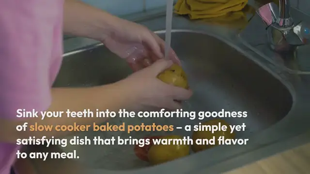 Video thumbnail for Slow Cooker Baked Potatoes