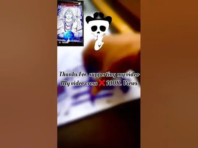 Video thumbnail for Thanks for supporting my video  💯 K complete #viral #shorts #100k #drawing #shiv #mahadev#viralreels