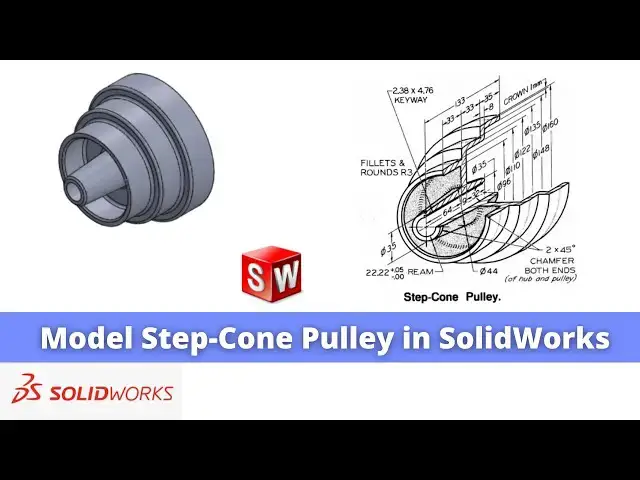 'Video thumbnail for Model Step Cone Pulley in SolidWorks  | SolidWorks Tutorial | SolidWorks Part Modeling |'