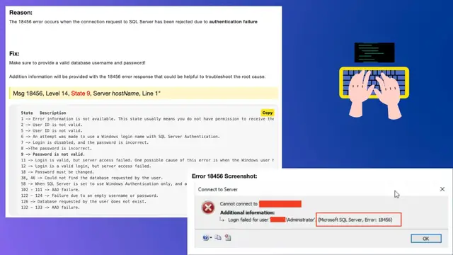 Video thumbnail for [Fix] Cannot connect to Microsoft SQL Server, Error 18456
