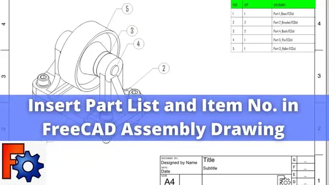 'Video thumbnail for Part List and Balloon No  in FreeCAD Assembly Drawing | FreeCAD  Drawing | Mechnexus |'