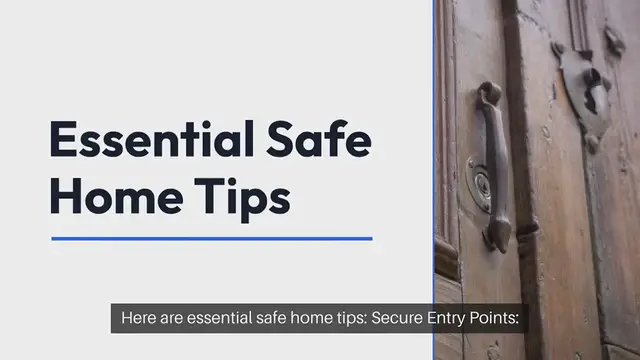 'Video thumbnail for Safe Home Tips'