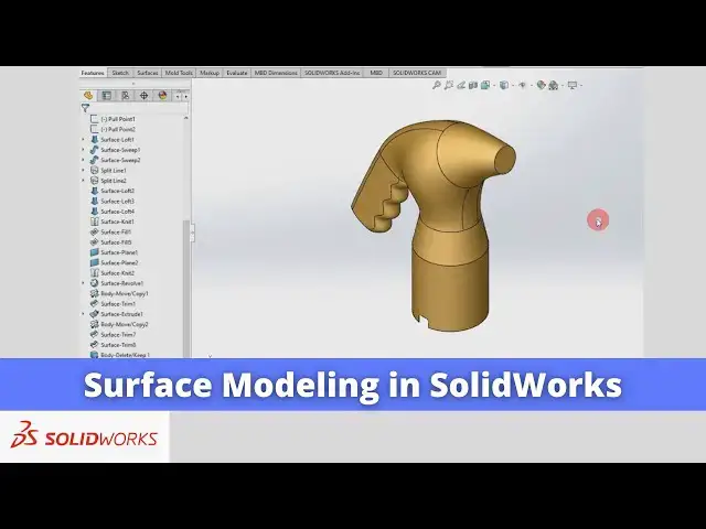 'Video thumbnail for Surface Modeling in SolidWorks  | SolidWorks Tutorial | SolidWorks Modeling |'