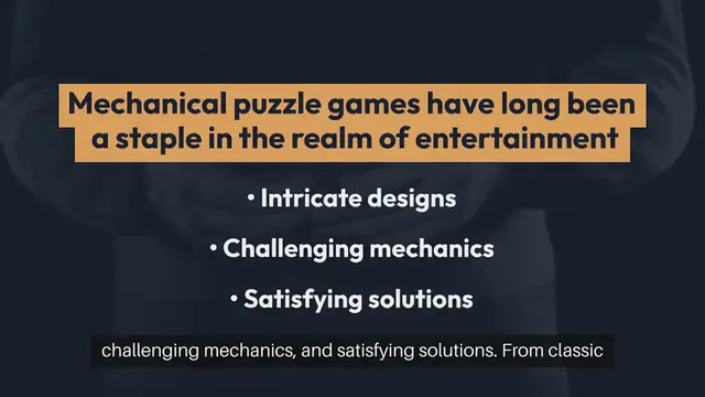 Video thumbnail for Popular Mechanical Puzzle Games