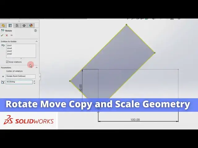 'Video thumbnail for Rotate, Move, Copy and Scale Geometry in SolidWorks | SolidWorks Tutorial | SolidWorks Modeling |'