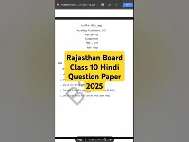 'Video thumbnail for Rajasthan Board Class 10 Hindi Question Paper 2025. #rajasthanboard #rajasthan #boardexam'
