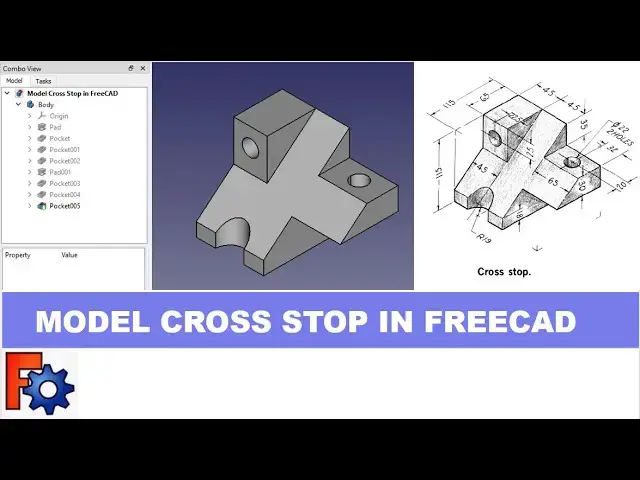 'Video thumbnail for Model Cross Stop in FreeCAD | Mechnexus | FreeCAD Tutorial |'