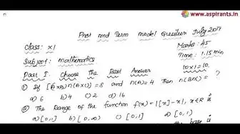 Video thumbnail for 11th Maths First Mid Term Model Question Paper 2019-20 | Madurai District | English Medium