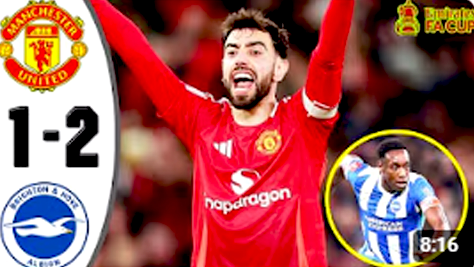 Video thumbnail for Manchester United vs Brighton 1 2 Highlights   All Goals 🔥 FA Cup 2026 HD