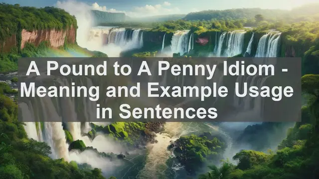 Video thumbnail for "A Pound to A Penny" Idiom: Meaning and Usage in Sentences