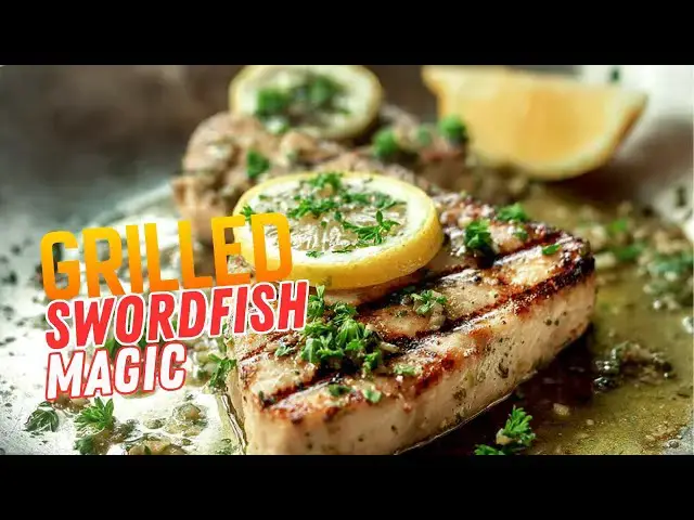 Video thumbnail for Grilled Swordfish with Garlic Lemon Marinade | Easy Summer Dinner Recipe