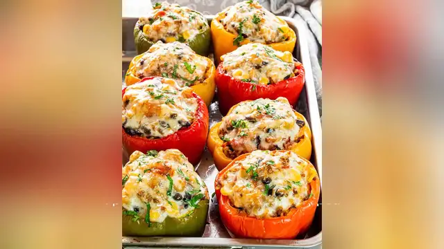 Video thumbnail for best stuffed peppers recipe