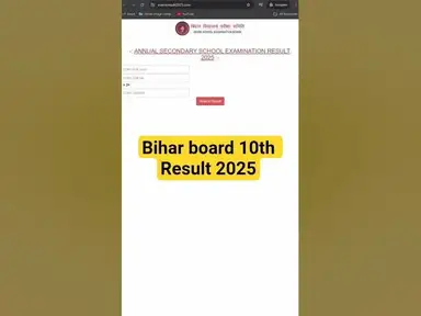 'Video thumbnail for Bihar board Class 10 Result 2025 Direct link #biharboard #biharexams #biharboardresults'
