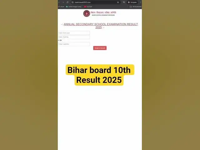 Video thumbnail for Bihar board Class 10 Result 2025 Direct link #biharboard #biharexams #biharboardresults