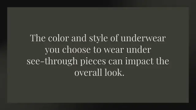 Video thumbnail for What color underwear to wear with see through clothes?