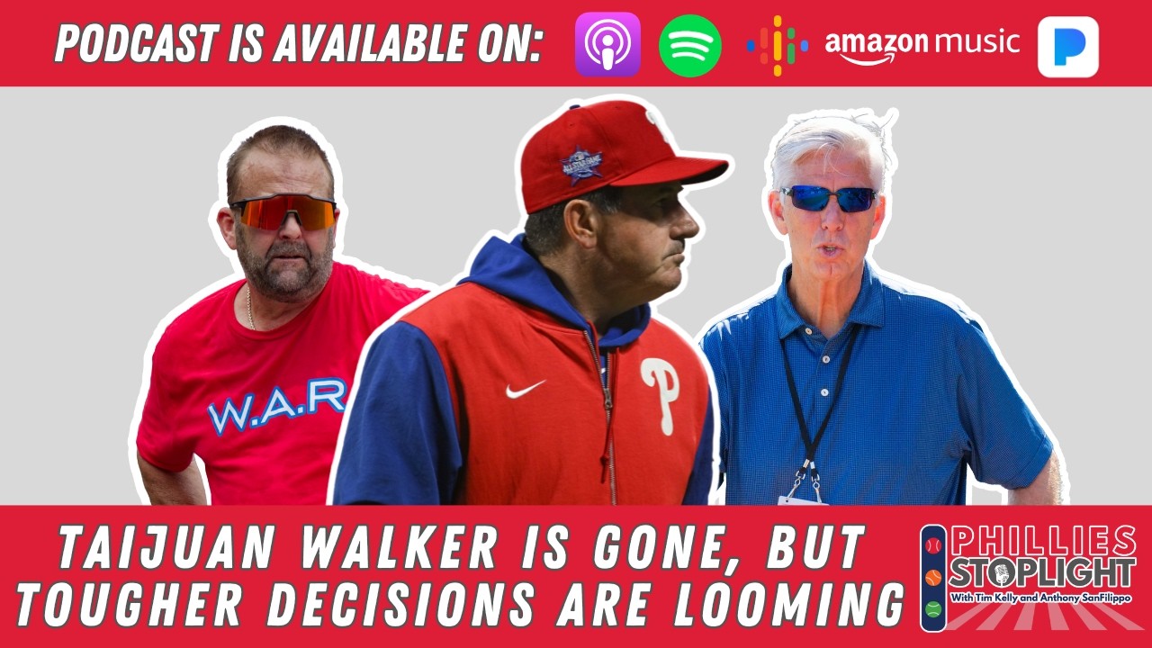 Video thumbnail for Phillies Stoplight🚦: Taijuan Walker is gone, but tougher decisions are looming